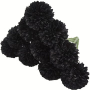 Sun'iy xrizantema to'pi gullari to'y buketlari uchun, uy bezagi, partiyalar markaziy qismlari, 10 ta to'plam