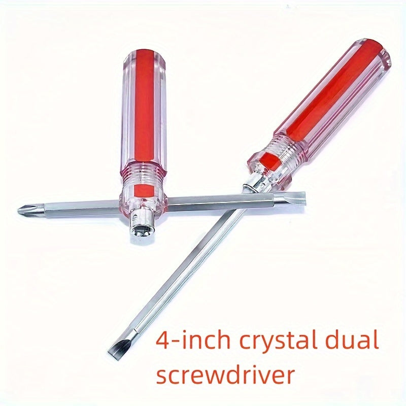 Magnetic Dual-Purpose Crystal Screwdriver for Home and Construction