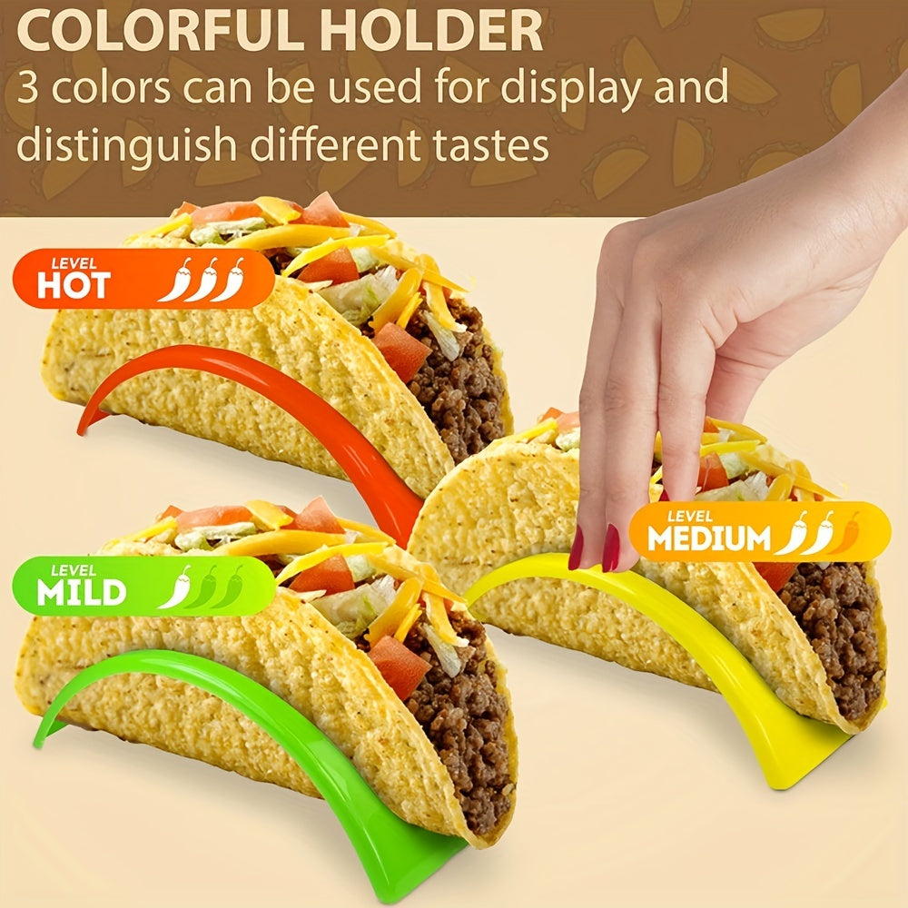 Colorful Reusable Taco Holder Set Includes 3 6 12 and 18 Pieces Kitchen Utensil