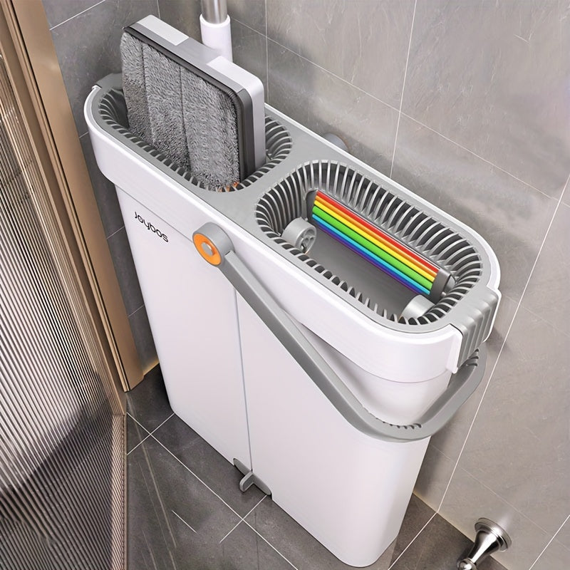 Qoʻldan ozod tekis mop va kova toʻplami, 6 ta yostiq bilan nam va quruq polni tozalash uchun