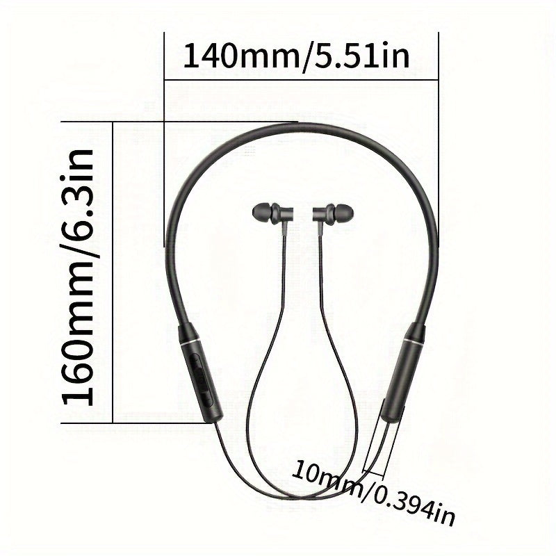 Neckband Wireless Headphones with Hi-Fi Stereo Sound for Sports and Exercise
