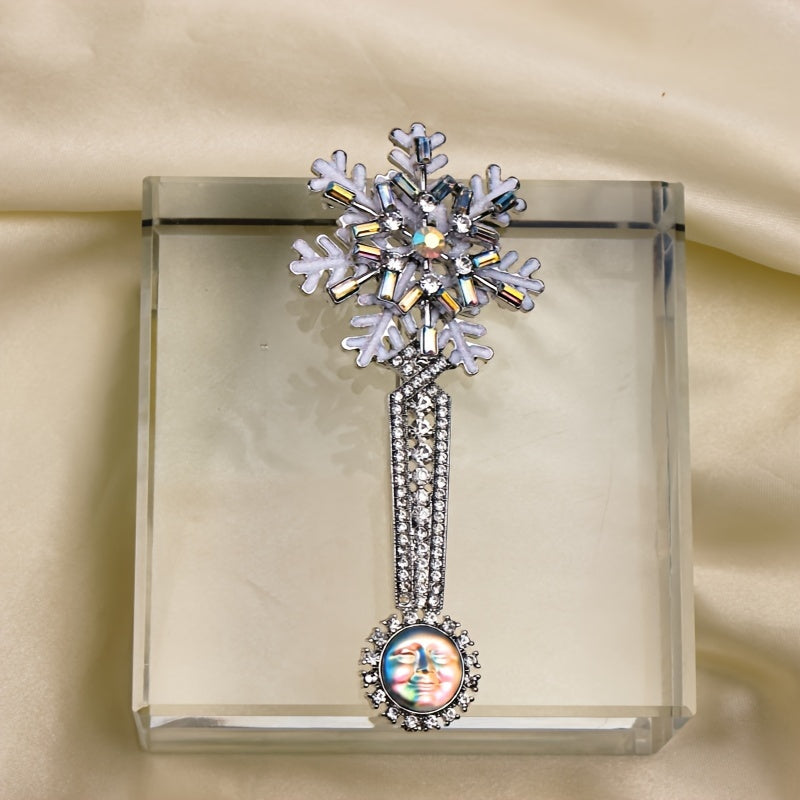Vintage Snowflake Brooch erkaklar va ayollar uchun Kristal Dazzle Festival zargarlik buyumlari