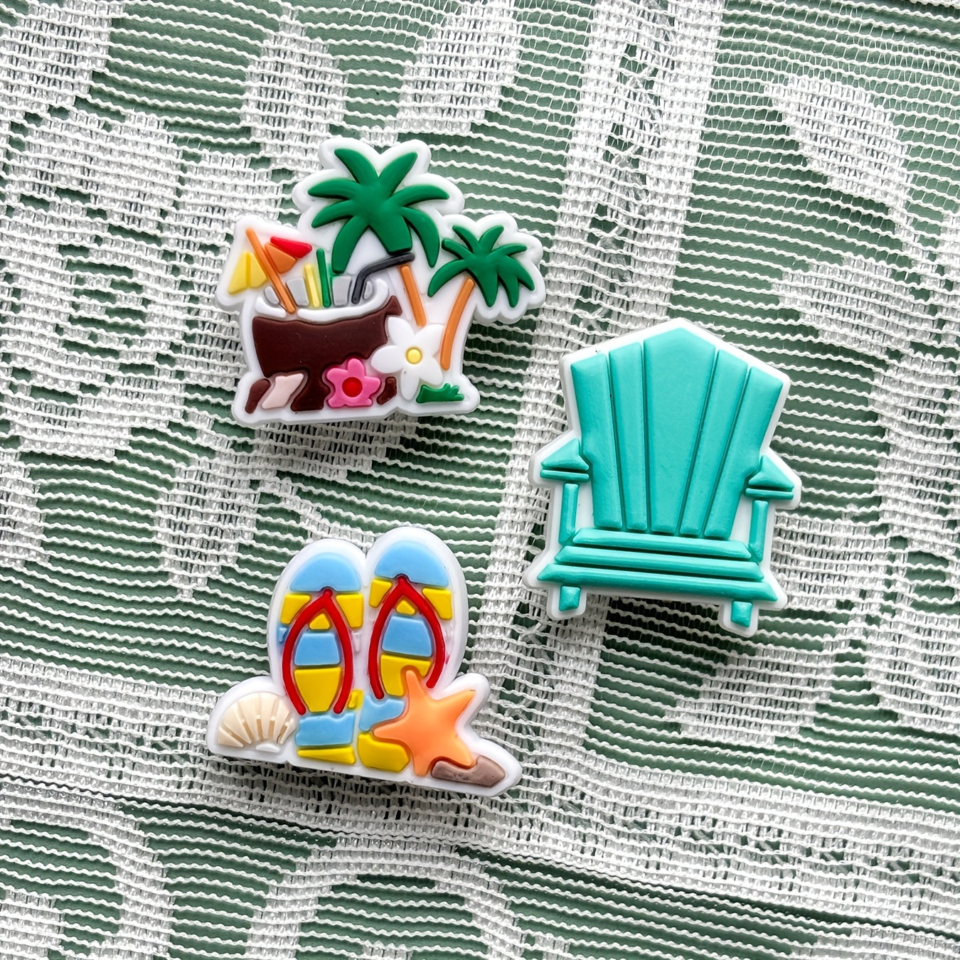 48 Pcs Warm Hawaiian PVC Shoe Charms Beach Summer Party Decorations