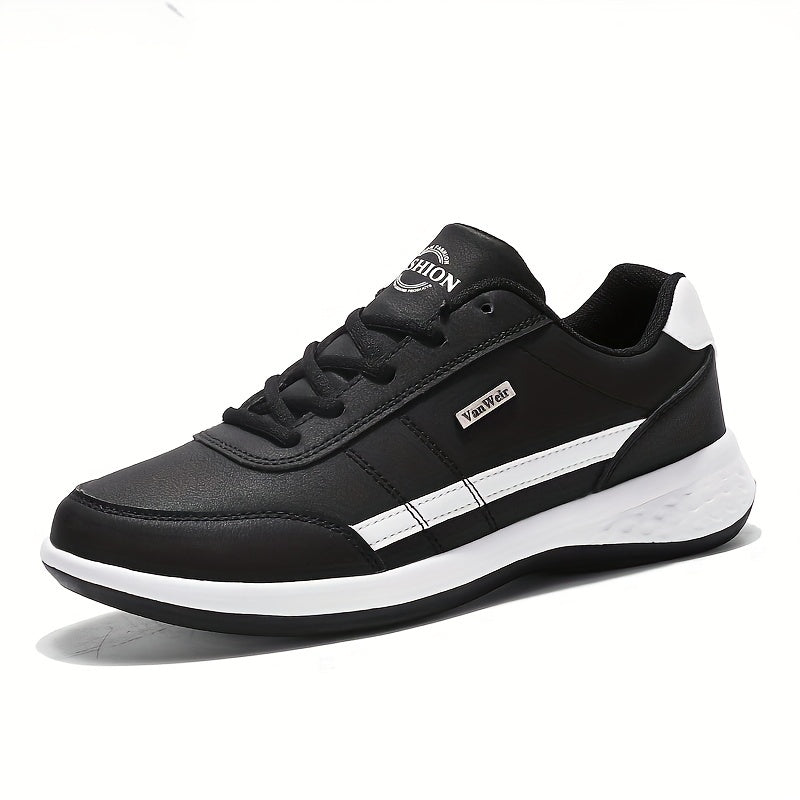 Men's Casual Striped Lace-Up Sneakers for Outdoor Walking
