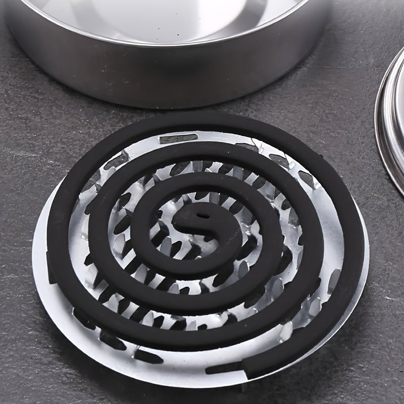 3Pcs Stainless Steel Mosquito Coil Holders Fireproof Heat Resistant for Home Office