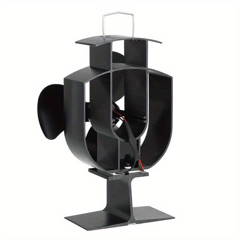 Portable Aluminum Fireplace Wood Stove Fan for Heat Distribution Quiet Operation