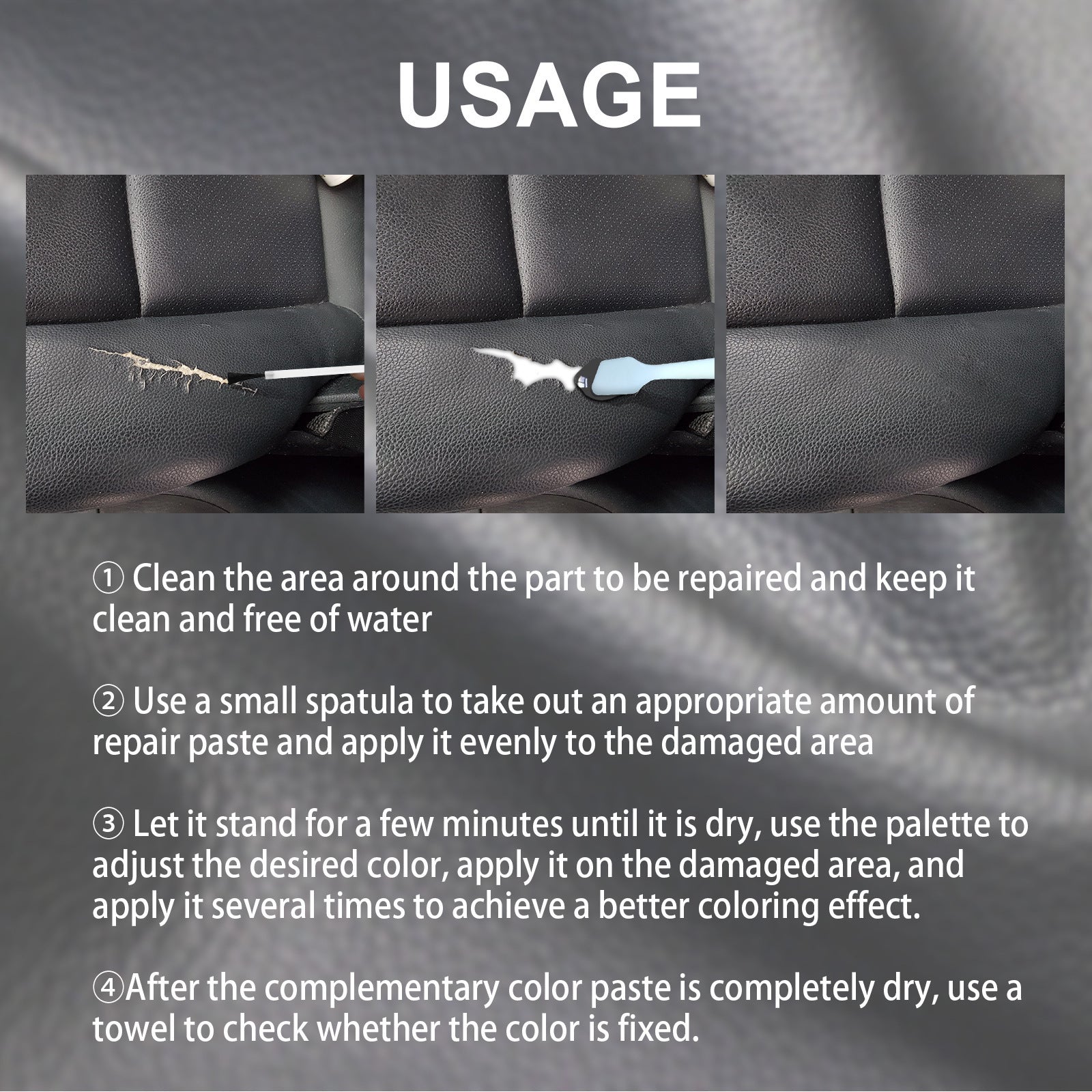 Leather Repair Paste for Scratches Cracks Car Sofa Bag Shoe Coats 1pc