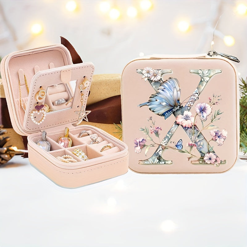 Yolgʻon charm bilan shaxsiylashtirilgan alfavitli flip-top bilan qoplangan, soʻzma-soʻz qoplangan va taqinchoqlarni saqlash uchun quti