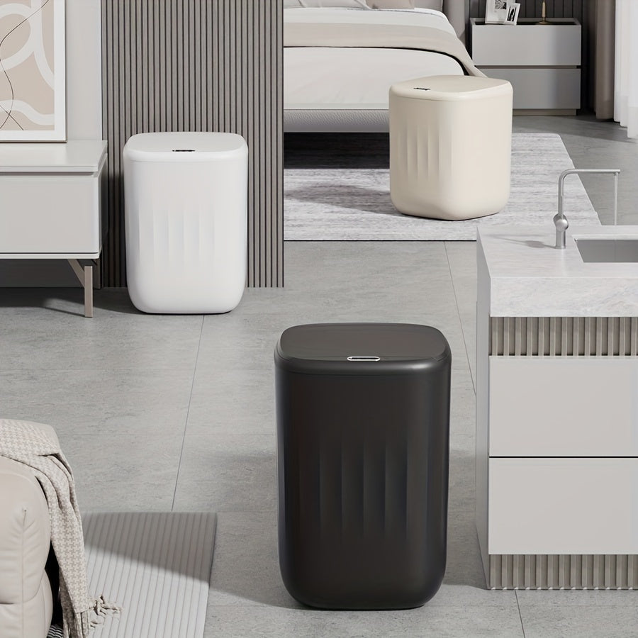 1 шт. Умная безконтактная мусорная корзина с сенсорной технологией, работающая от батареек, 3 режима, идеальна для различных помещений