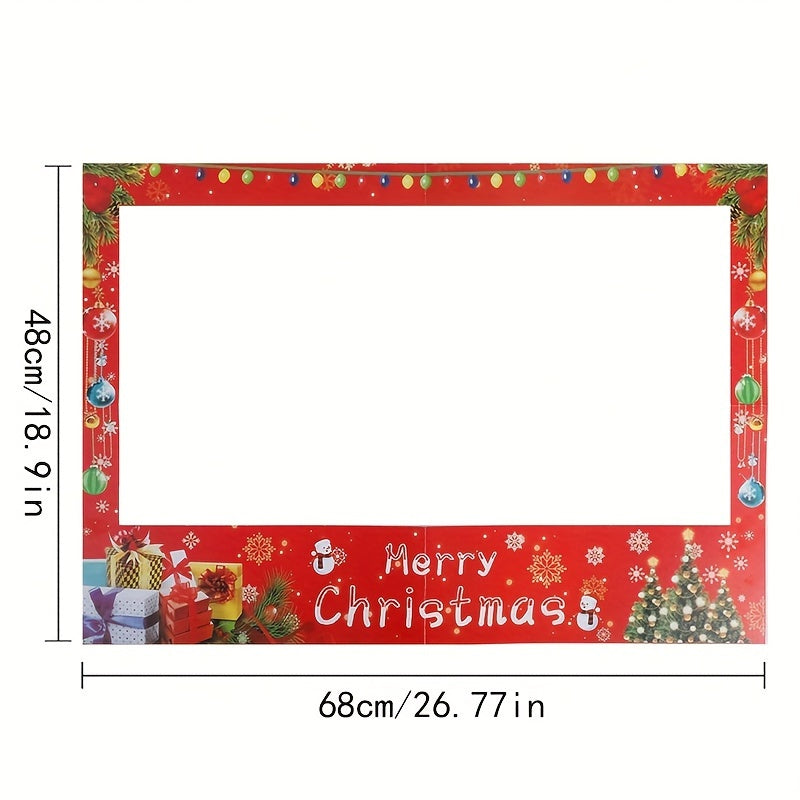 Foldable Patriotic Paper Photo Frame for Christmas Party Photo Booth