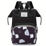 Lightweight Waterproof Baby Backpack with Bear Motif for Moms on the Go