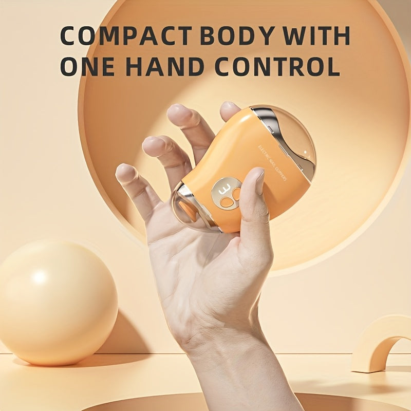 2-in-1 Electric Nail Clipper and Grinder USB Rechargeable Manicure Pedicure Tool White