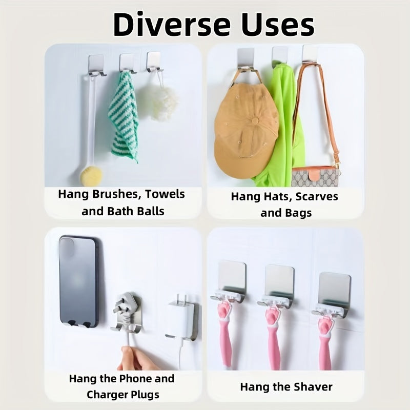 Suv o'tkazmaydigan o'z-o'zidan yopishadigan qiruvchi ushlagichlar - hammom va oshxona tartibi uchun ideal, qiruvchi, sochiq va aksessuarlarni ushlab turishi mumkin.