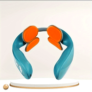 Masajeador de cuello recargable por USB portátil con 4 cabezales y diseño ergonómico