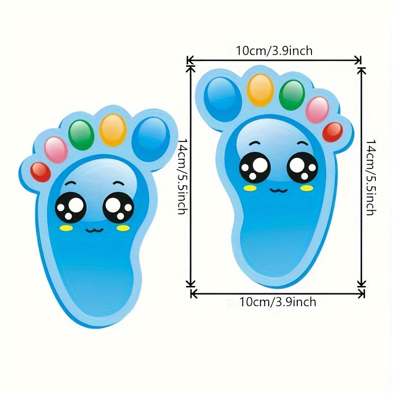 30-Pack Footprint-Shaped Floor Stickers Indoor Directional Guidance for Events