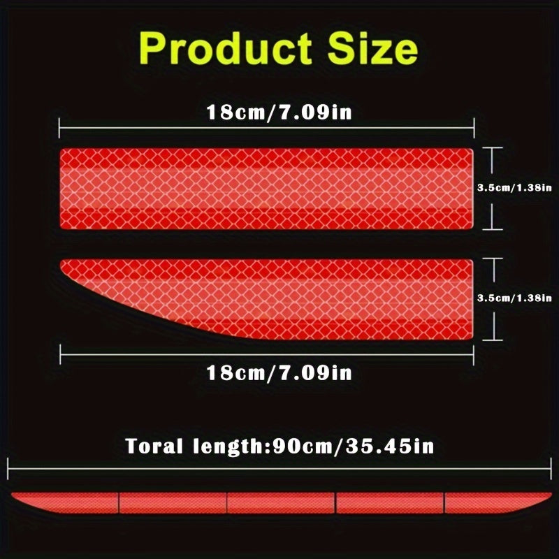 5Pcs Car Reflective Warning Stickers Rear Collision Prevention Safety Cover