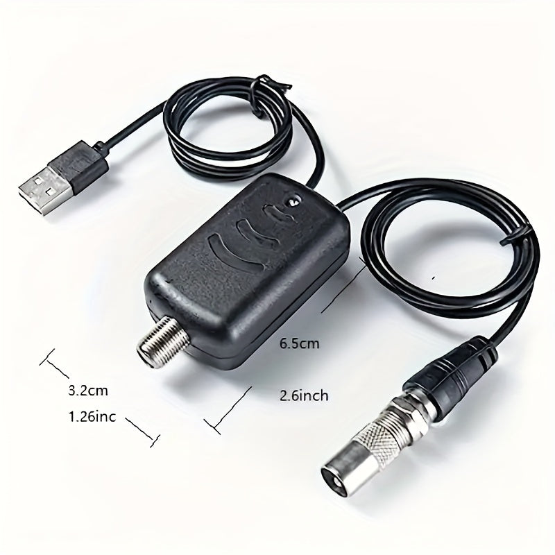 Digital TV Antenna HDTV Adapter with 25dB Signal Booster for Indoor Smart TV