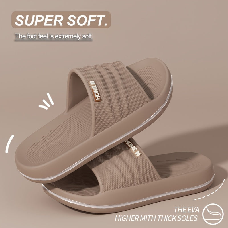 Zapatillas de interior para hombre con suela gruesa de EVA, antideslizantes, antimanchas, casuales, minimalistas, para todas las estaciones