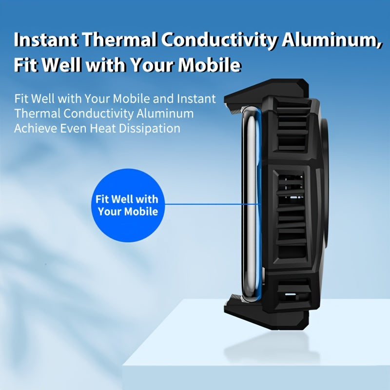 Mobile Phone Cooling Fan Clip with LED Display and Silent 7500 RPM Fan