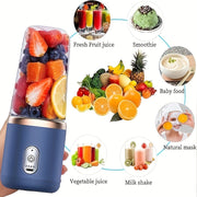 Portable Personal Blender with 2 Cups 13.5oz USB Rechargeable Fruit Smoothie Maker