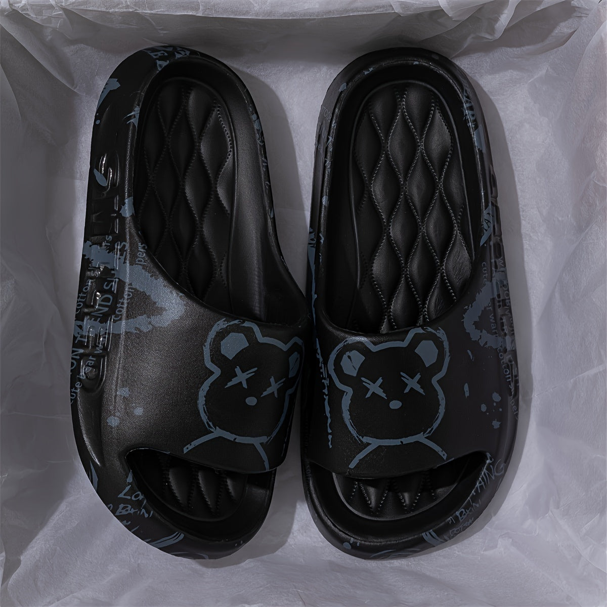 Unisex Casual EVA Slides Open Toe Slip-On Indoor Summer Bathroom Slippers