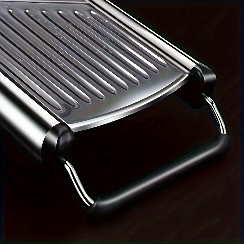 Stainless Steel Vegetable Chopper with Adjustable Thickness and Safety Guard