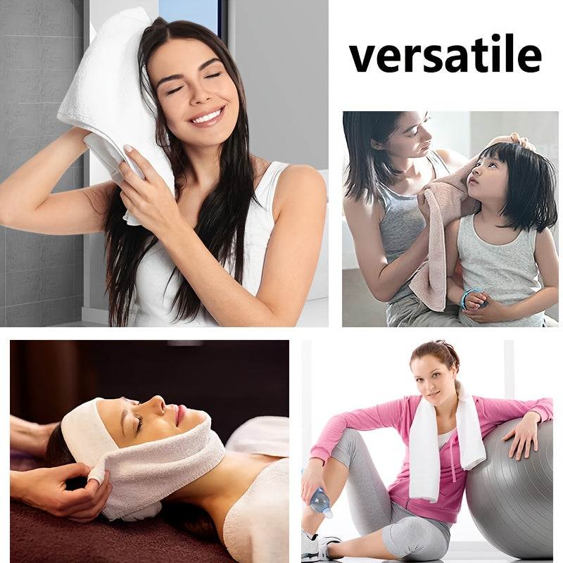 3-Piece Vibrant Striped Travel Towels Quick-Drying Lightweight Cotton Polyester Set for Face Bath Sports Spa Camping