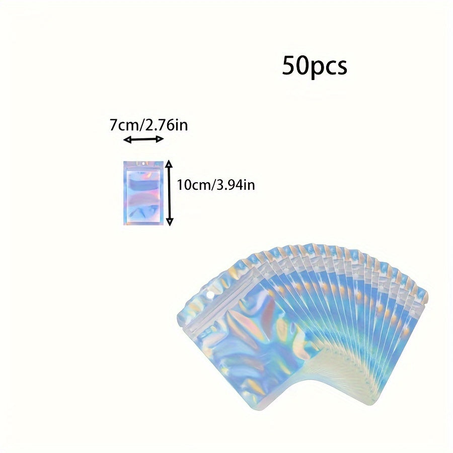 Набор из 50 плоских зиплок-пакетов для хранения кабелей данных и украшений