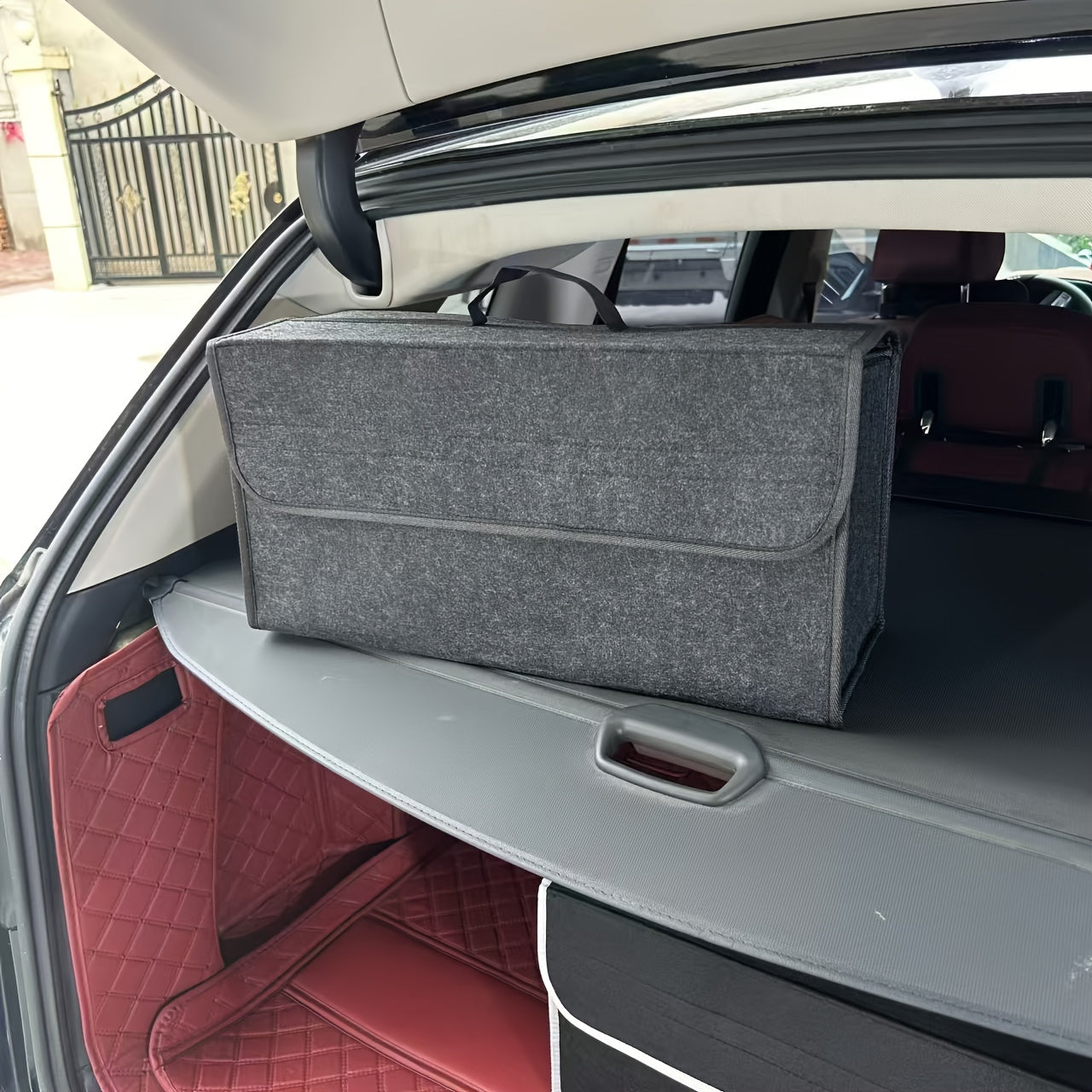 Складной органайзер для багажника из войлока с несколькими отделениями