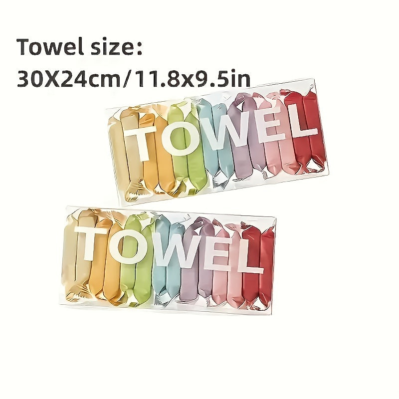 7/14 Pieces Portable Compressed Disposable Towels Thickened Facial Tissues for Travel and Home