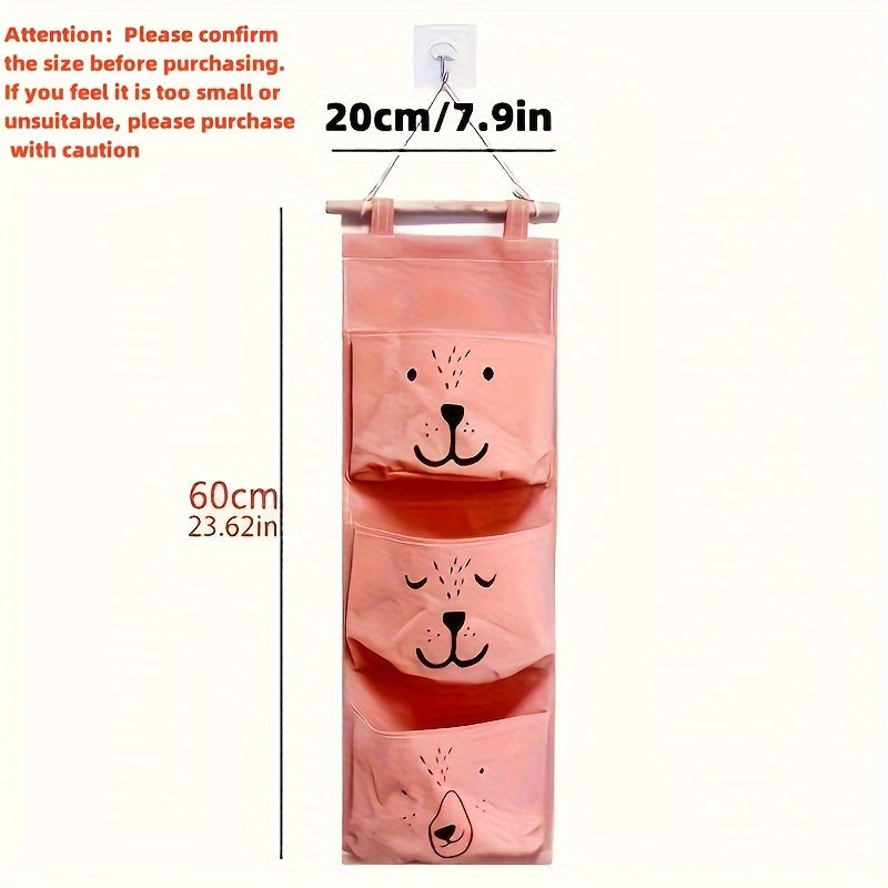 Bolsa de almacenamiento colgante de tela impermeable con bolsillos multicolores para organizador de habitación universitaria