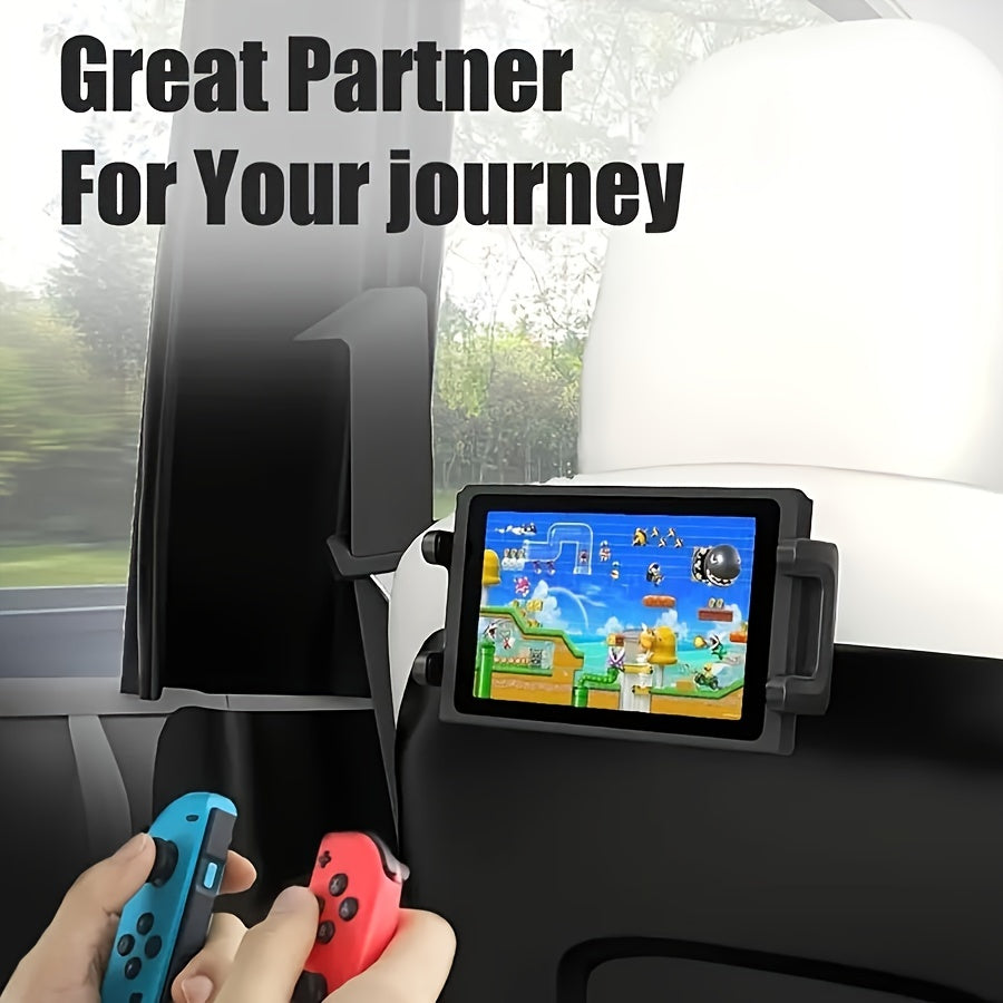 Soporte para teléfono y tableta para asiento trasero de coche, montaje en la parte trasera del vehículo, negro