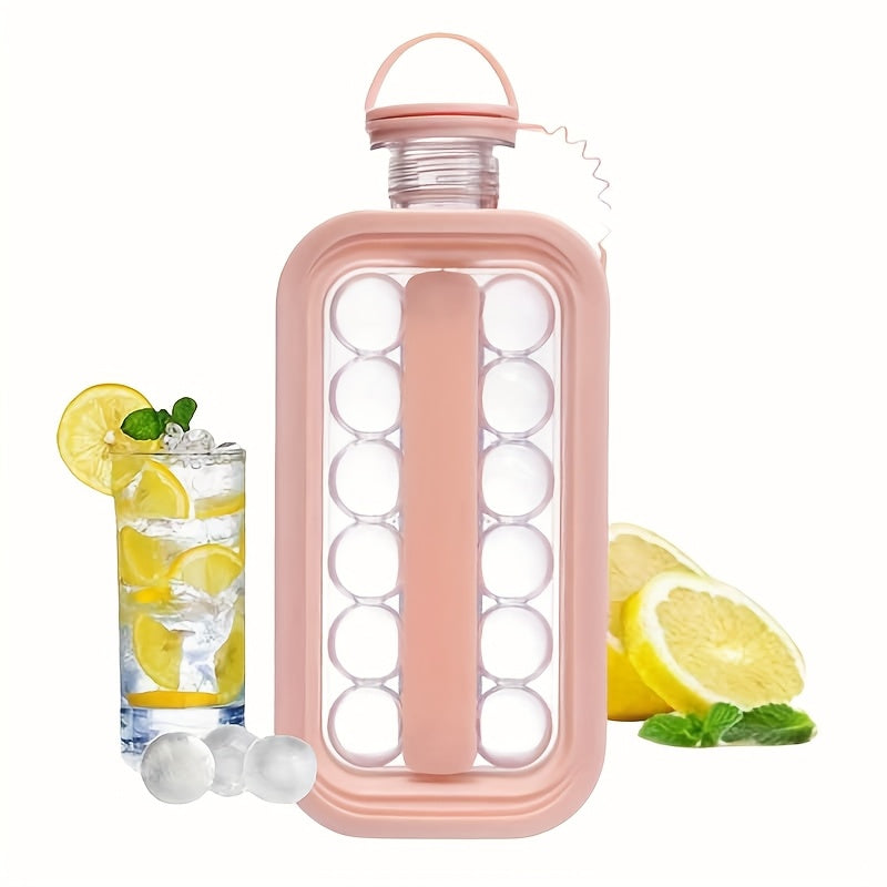 Adult Folding Ice Maker Water Cup with 17-Chunk Ice Mold and Tray