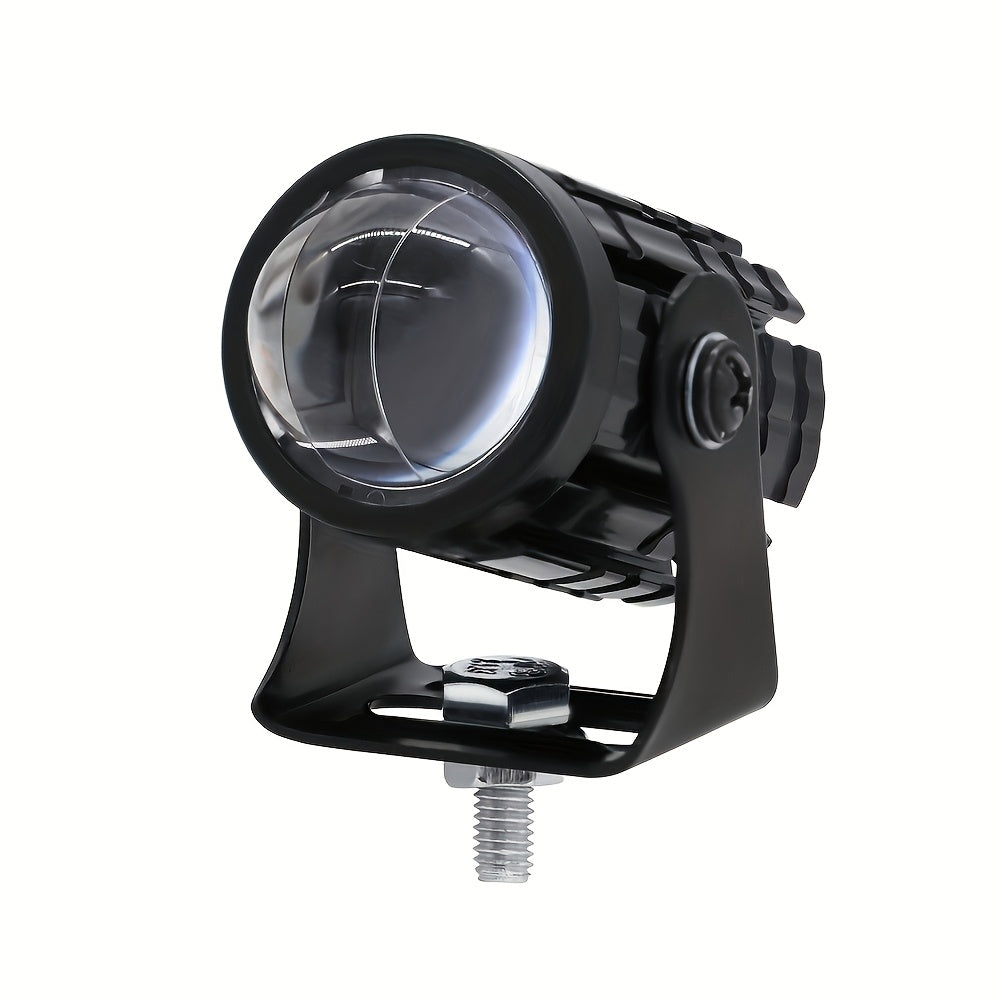 Universal Motorcycle LED Headlight Mini Driving Light Dual Color Off-Road Spotlights