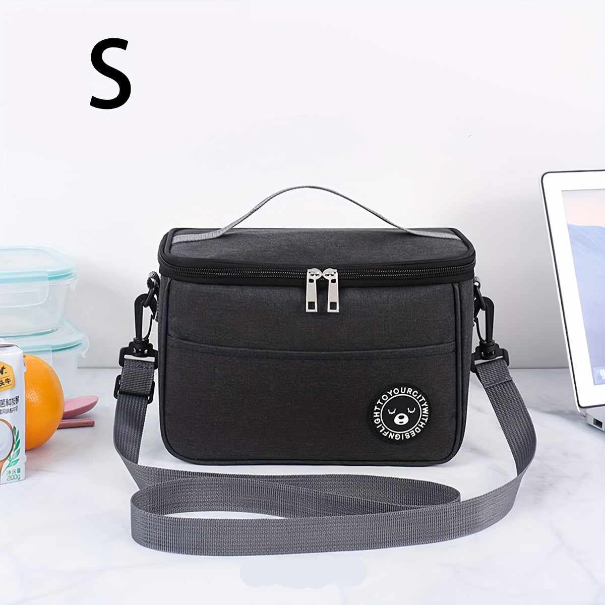 Bolsa de almuerzo aislada y a prueba de fugas de gran capacidad con diseño de animales para oficina y viajes