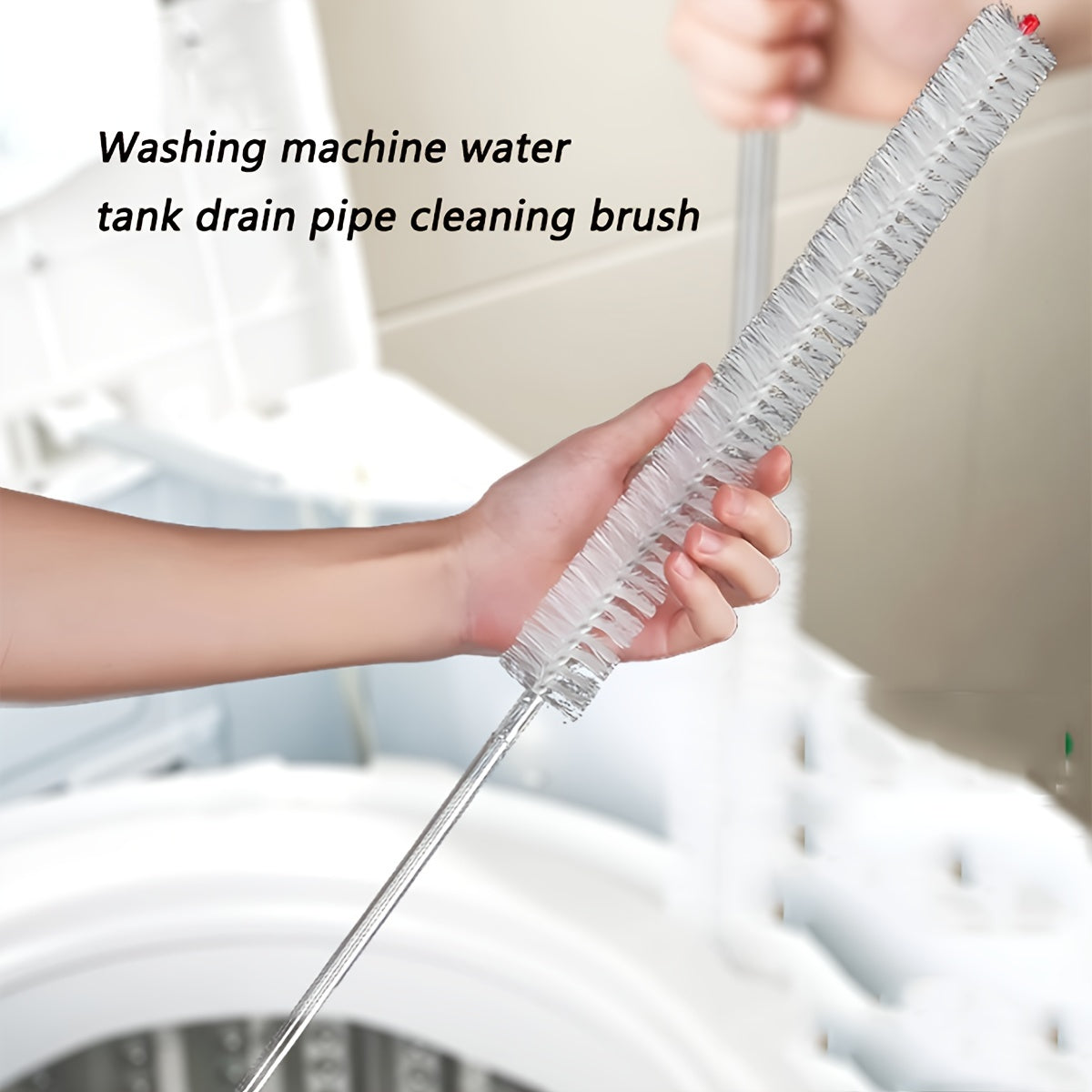 Cepillo de limpieza flexible de acero inoxidable 1/2 piezas con mango largo para lavadora, radiador de coche, tubo de drenaje