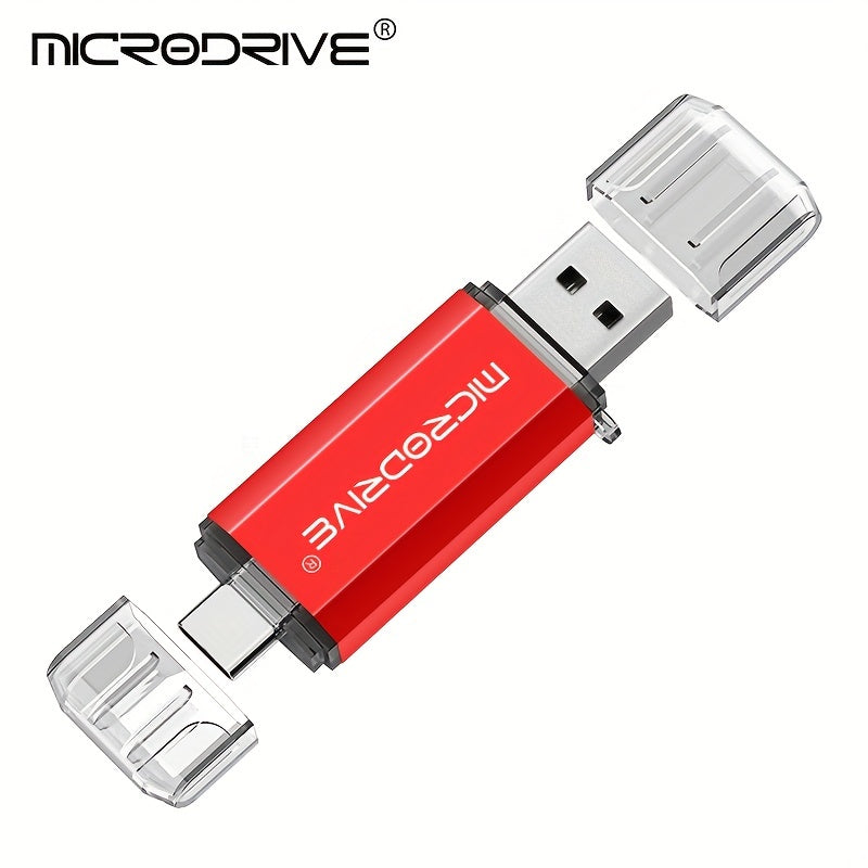 32GB, 64GB va 128GB o'lchamlarida mavjud bo'lgan yuqori tezlikdagi USB Type-C Microdrive.