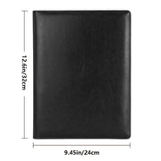 Leather Portfolio Folder with Legal Pad Clipboard Pen Holder Business Card Slots
