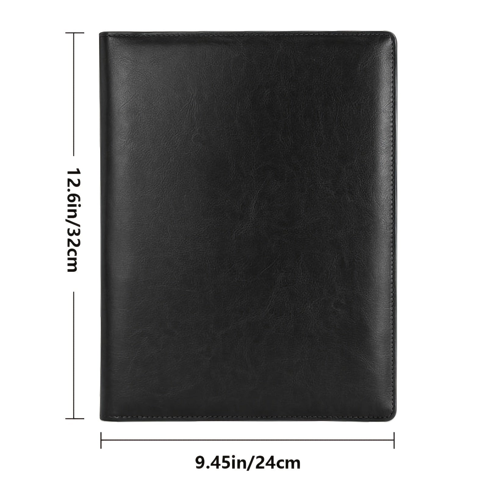 Leather Portfolio Folder with Legal Pad Clipboard Pen Holder Business Card Slots