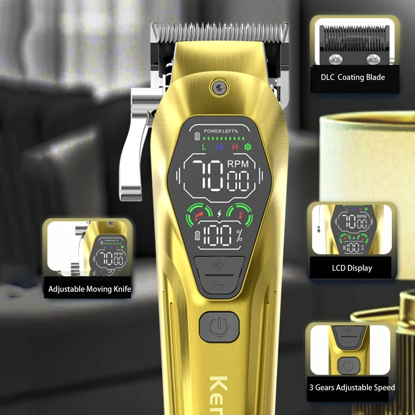 Машинка для стрижки волос для мужчин с зарядной базой, профессиональный триммер для волос, подарок