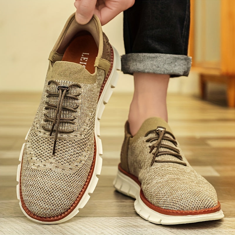 Men's Casual Slip-On Sneakers Breathable Fabric Round Toe for Party and Everyday Wear