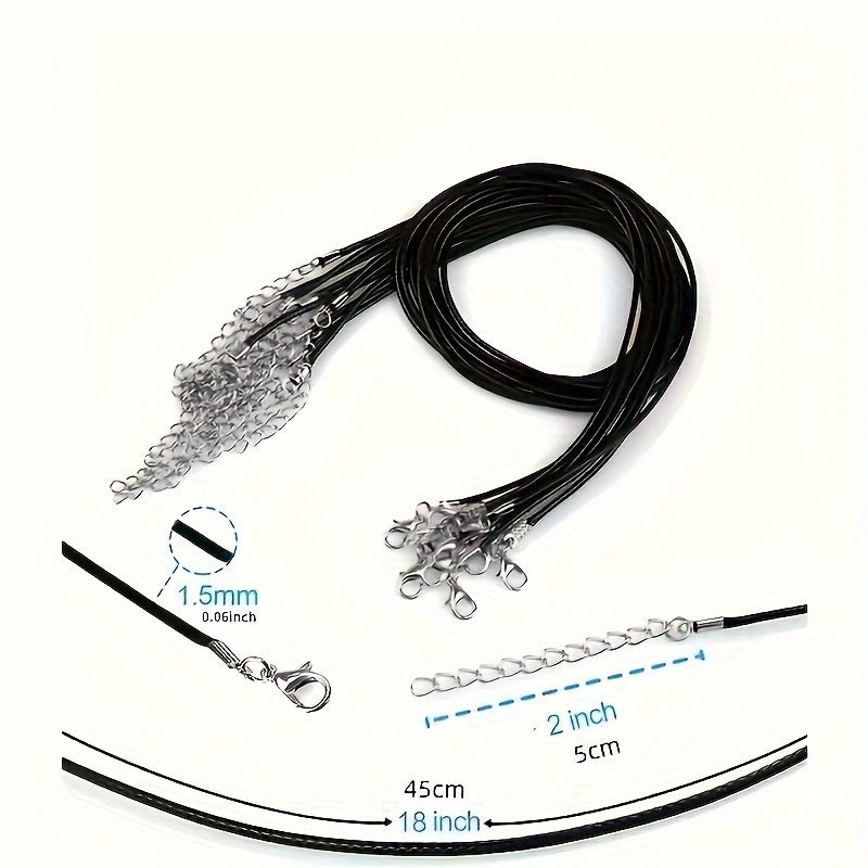 Set of 20 Crystal Healing Chakra Pendants with Black Leather Necklaces and Storage Bag