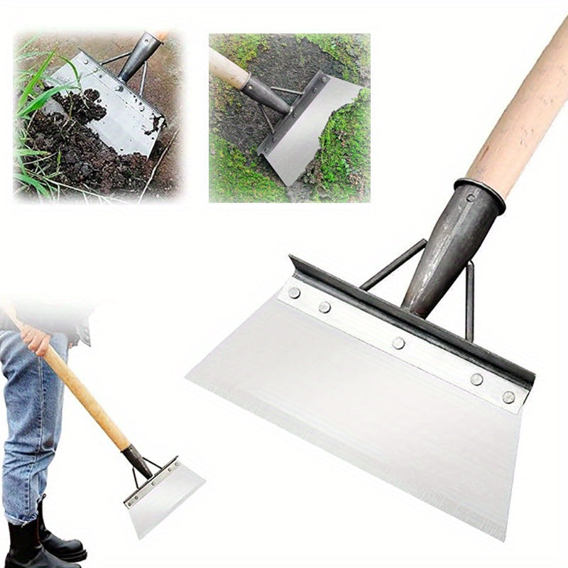 Stainless Steel Garden Shovel Multi-Function Handle-Free Yard Weeding and Cleaning Tool