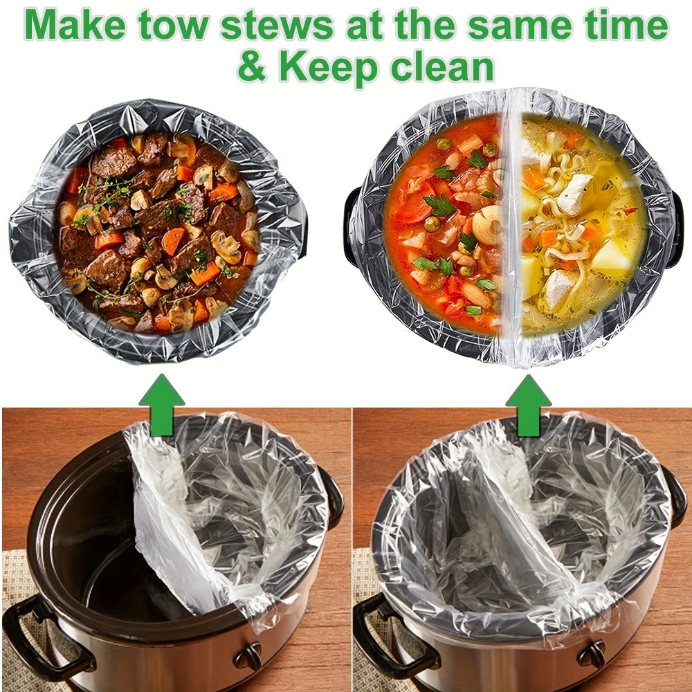 10 Pieces Slow Cooker Liners Disposable Cooking Bags for Oval or Round Pot