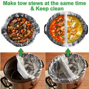 Slow Cooker Liners BPA-Free Oval and Round 13x53.34 cm for 3QT to 8QT Pots