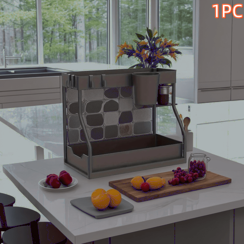 Многофункциональный кухонный органайзер для хранения на столешнице и полу