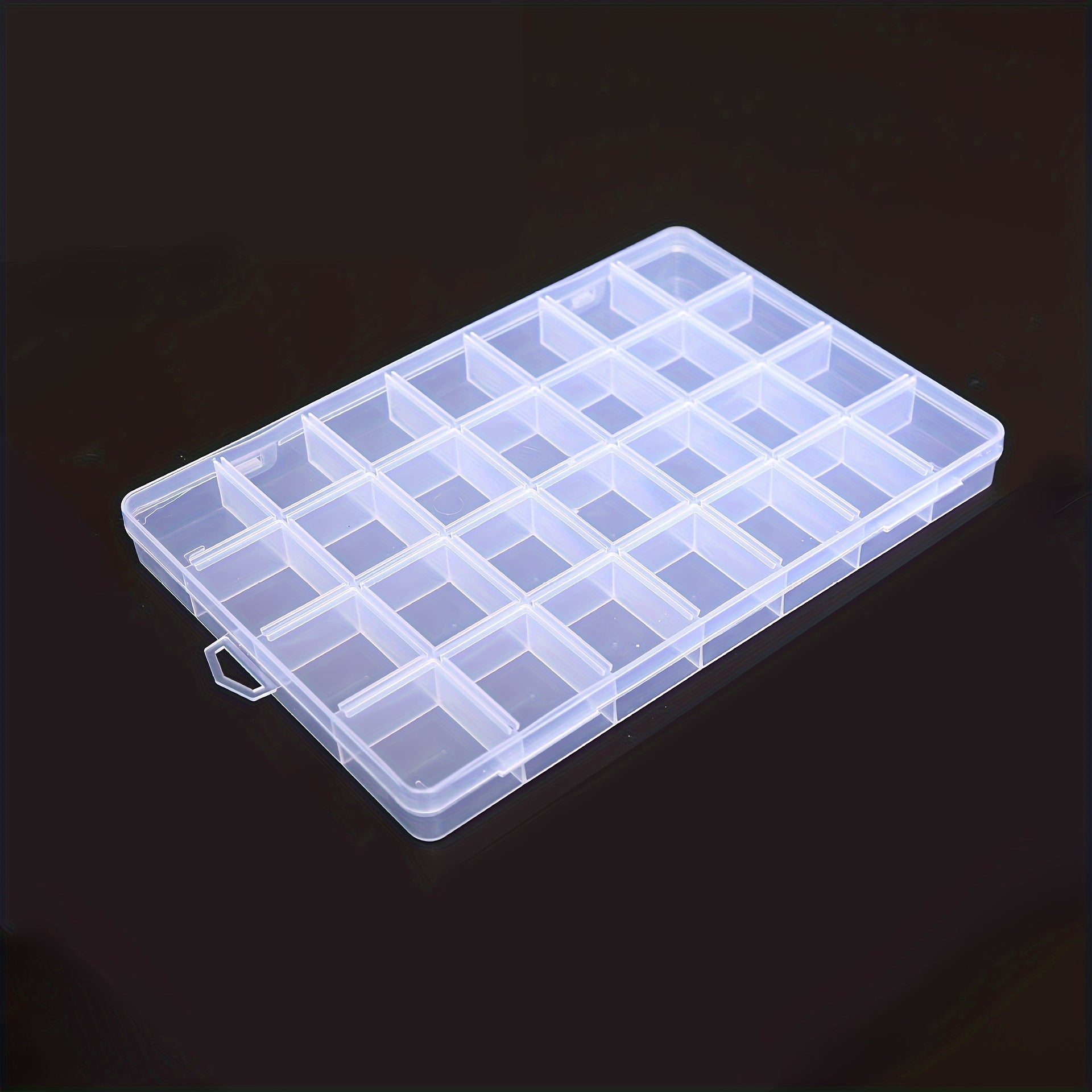 Clear Plastic Jewelry Organizer Box with 28 Compartments Portable Storage for Earrings Rings and Accessories