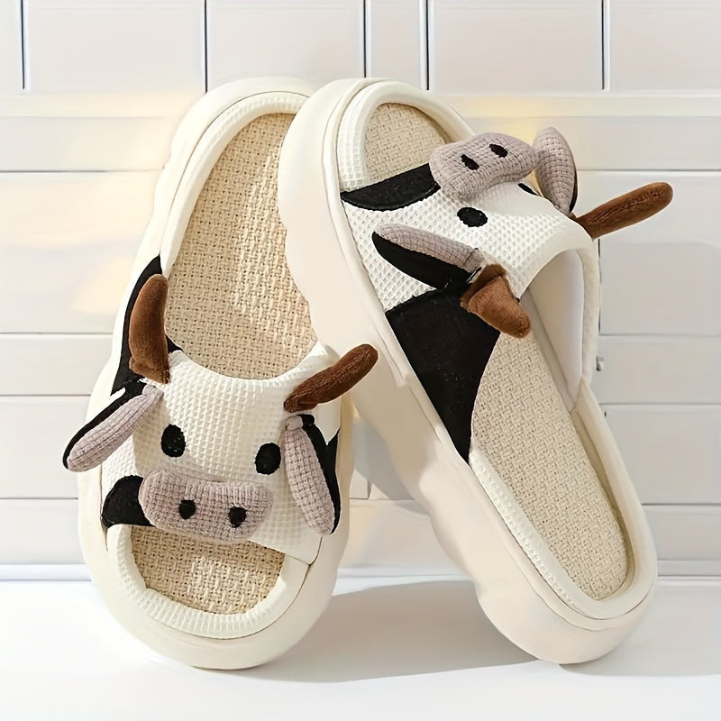 Ayollar uchun buqalar uchun uy ichida va tashqarida qulay, nafas oladigan, sirpanishga qarshi flip-floplar