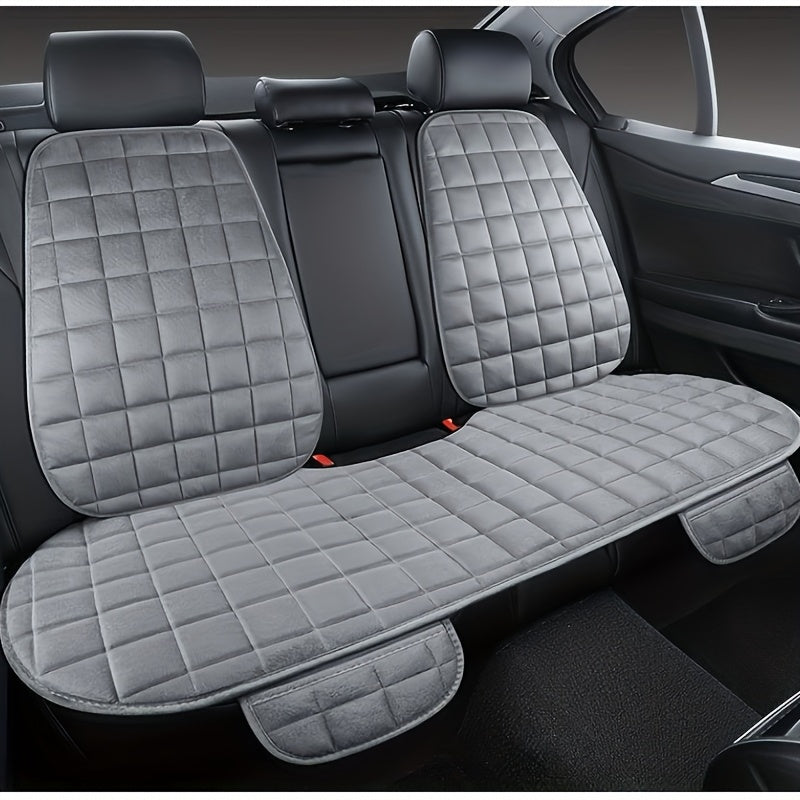 Velvet Plush Car Seat Covers Breathable Protective Pads Universal All-Season