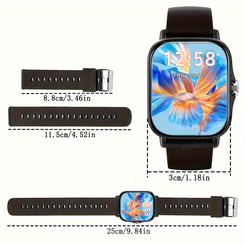 Men Women Fitness Smartwatch With Touch Screen, Fitness Tracking, Wireless Calling